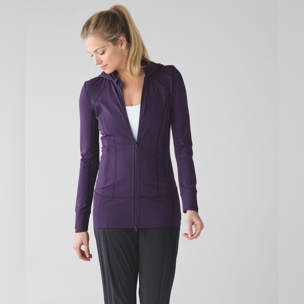 Lululemon Daily Practice Jacket Deep Zinfandel Purple Size 6